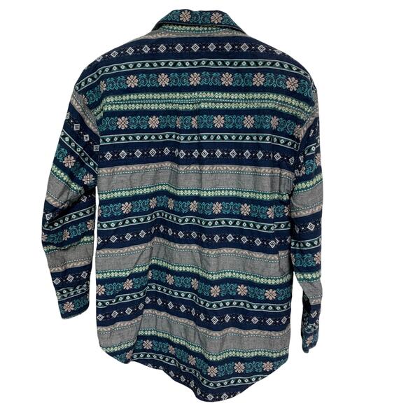 No Brand Women's Embroider Floral Western Tapestry Long Sleeve Button Up Shirt M - Picture 3 of 4